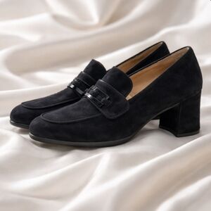 Stuart Weitzmann Designer Suede Chunky Heels Sz 8.5